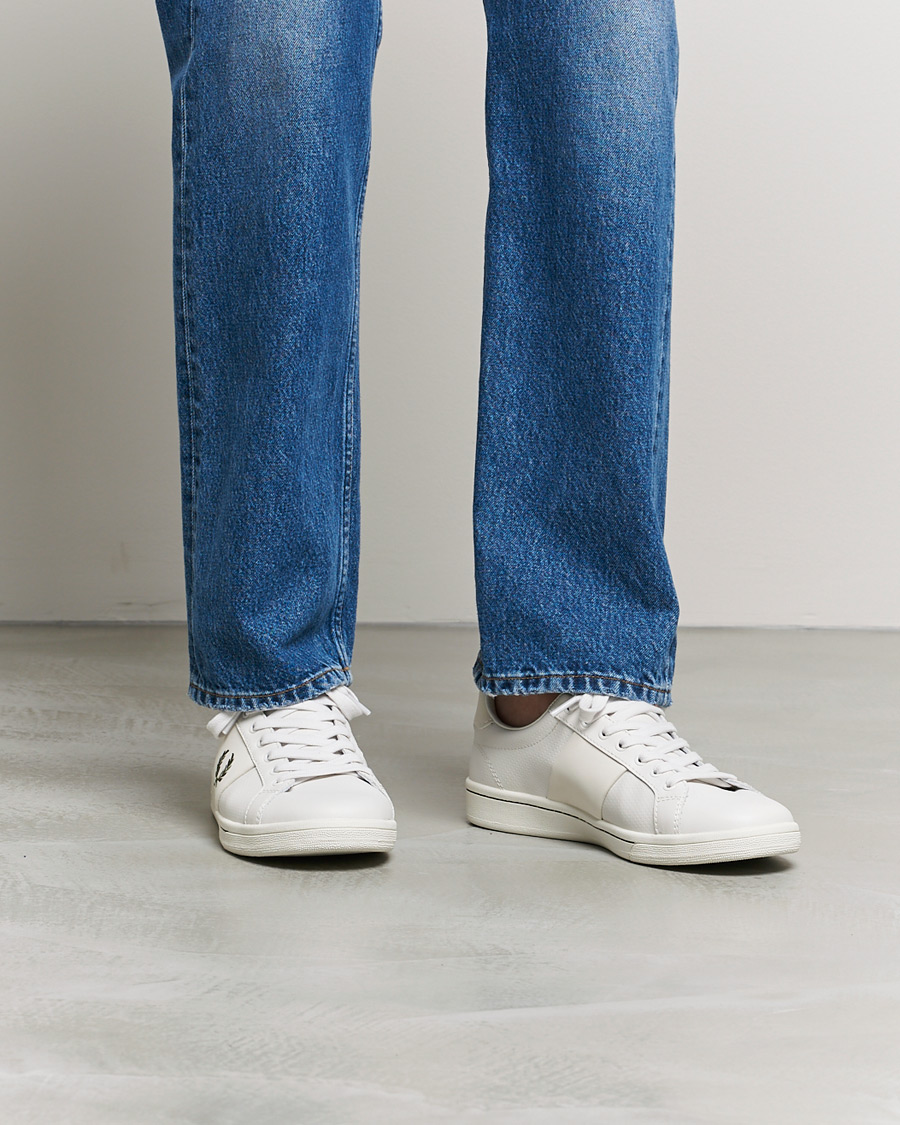 Herre | Fred Perry B721 Peerf Leater Sneaker Porcelain | Fred Perry | B721 Peerf Leater Sneaker Porcelain