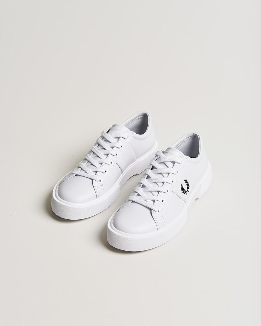 Herre | Hvite sneakers | Fred Perry | EX Moudth Leather White