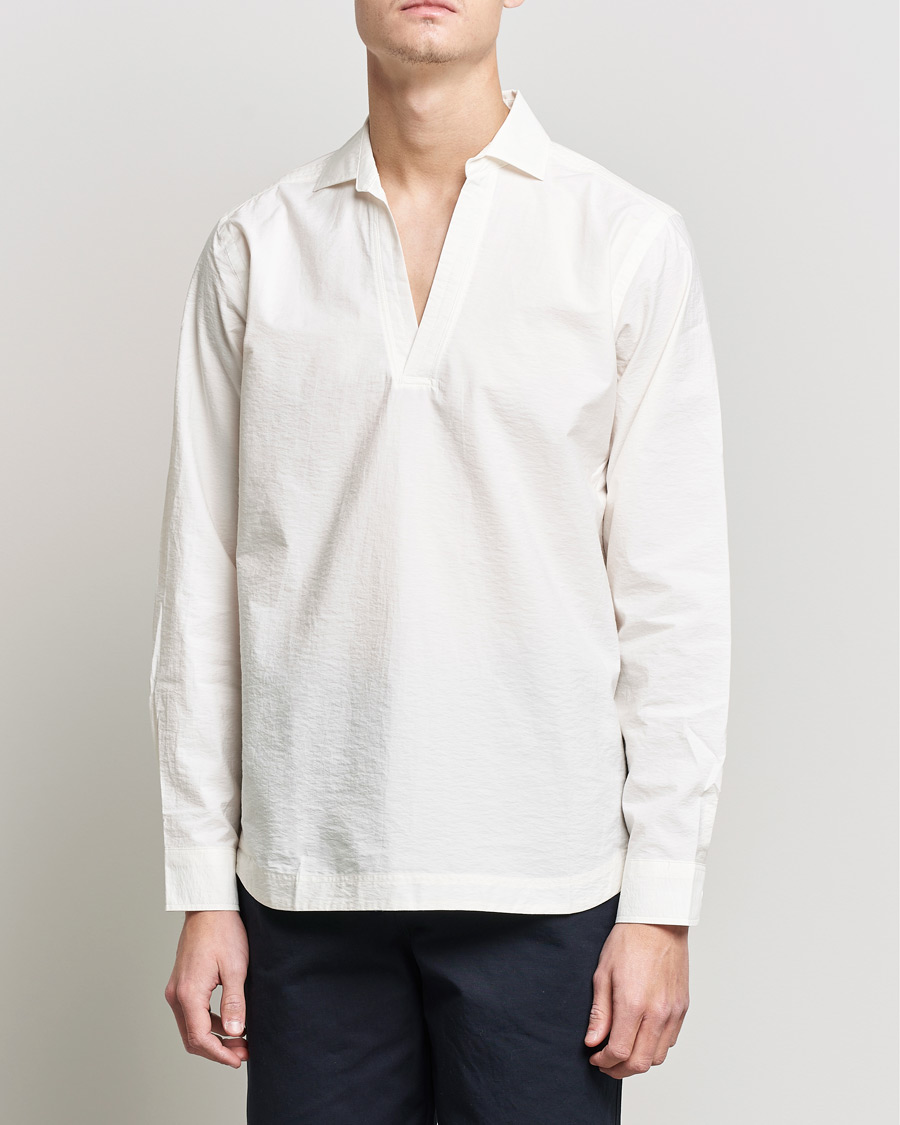 Herre | Salg klær | Orlebar Brown | Ridley Resort Collar Cotton Shirt White Sand