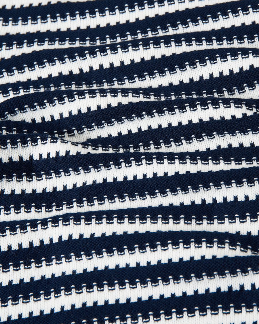 Herre | Gensere | Orlebar Brown | Ned Classic Stripe Organic Cotton Jumper Navy/White Sand