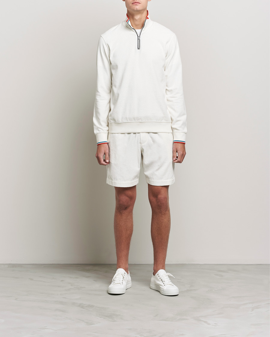 Herre | Shorts | Orlebar Brown | Afador OB Stripe Towelling Shorts White Sand