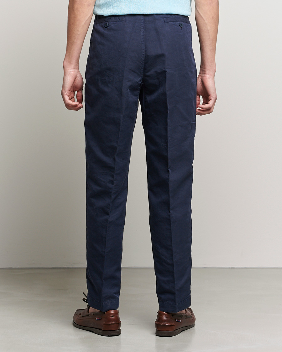 Herre | Bukser | Orlebar Brown | Dunmore Linen/Cotton Trousers Night Iris