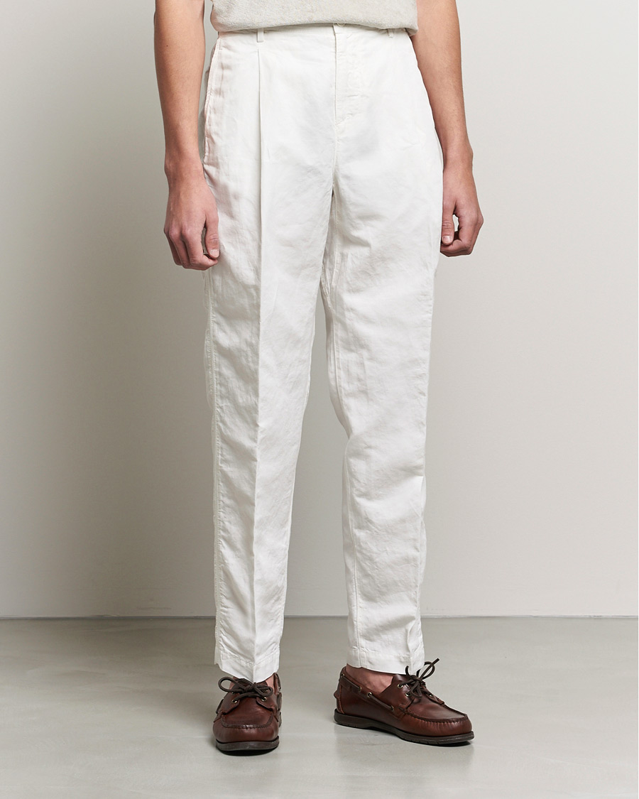 Herre | Bukser | Orlebar Brown | Dunmore Linen/Cotton Trousers White Sand