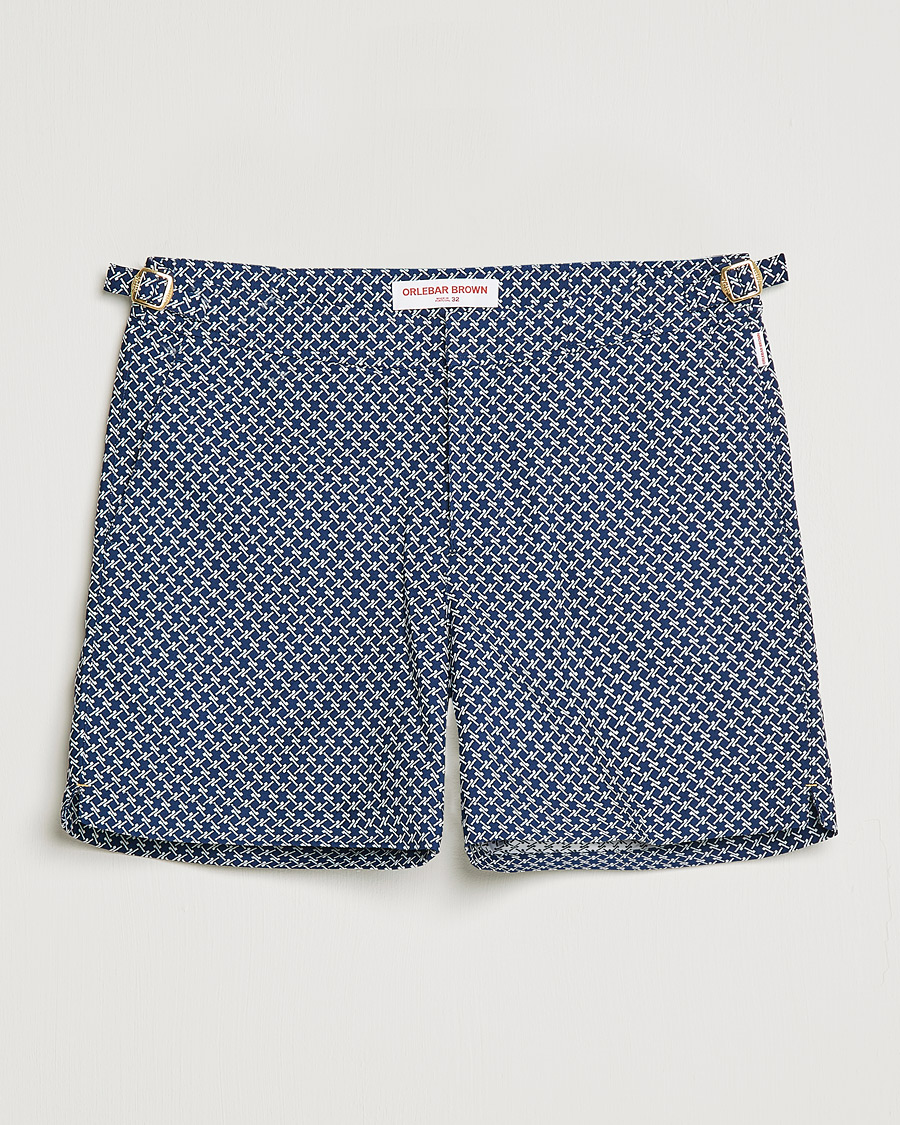 Herre | Badeshorts | Orlebar Brown | Bulldog Seglas Jacquard Swimshorts Night Iris/Cloud