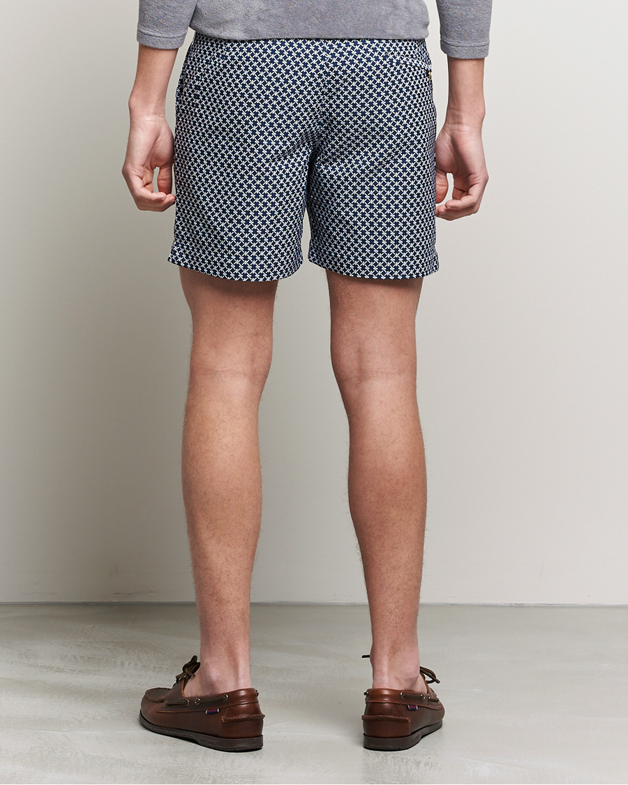 Herre | Badeshorts | Orlebar Brown | Bulldog Seglas Jacquard Swimshorts Night Iris/Cloud