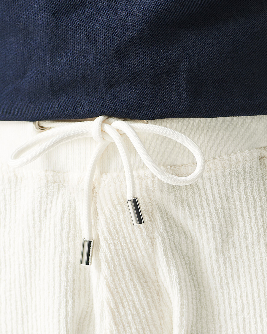 Herre | Shorts | Orlebar Brown | Afador DN Towelling Racked Shorts White Sand