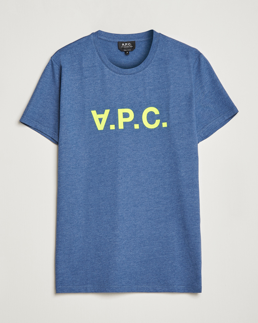 Herre | T-Shirts | A.P.C. | VPC Neon Short Sleeve T-Shirt Marine
