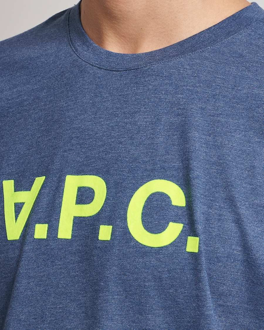 Herre | T-Shirts | A.P.C. | VPC Neon Short Sleeve T-Shirt Marine