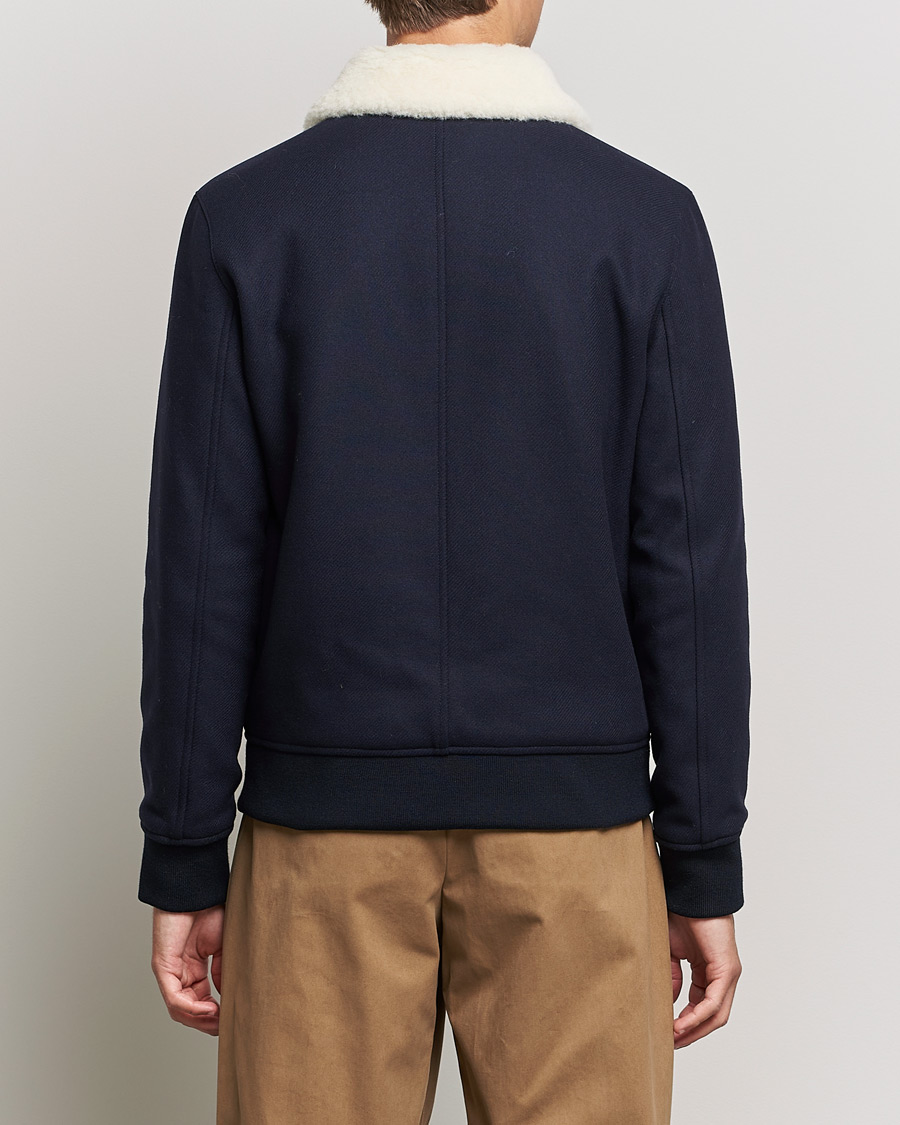Herre | Jakker | A.P.C. | Ben Shearling Bomber Jacket Navy