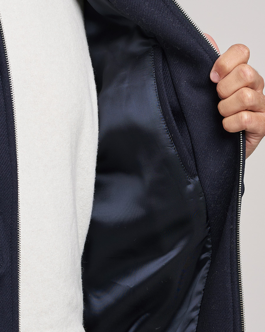 Herre | Jakker | A.P.C. | Ben Shearling Bomber Jacket Navy