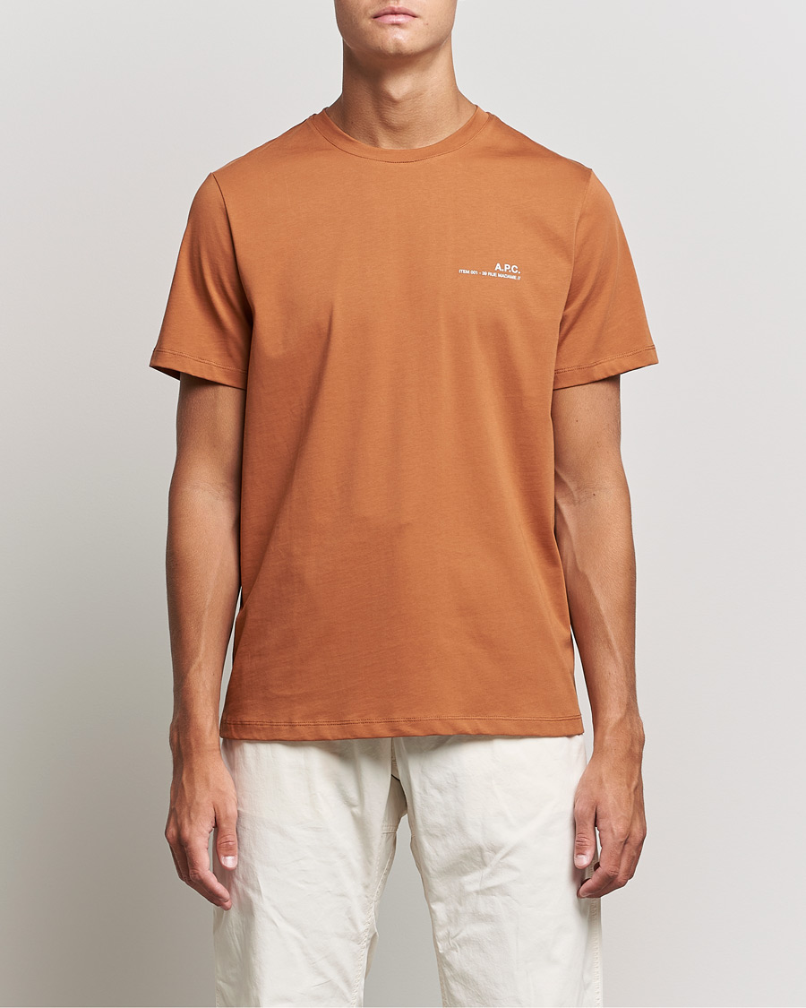 Herre | T-Shirts | A.P.C. | Item Short Sleeve T-Shirt Terracotta