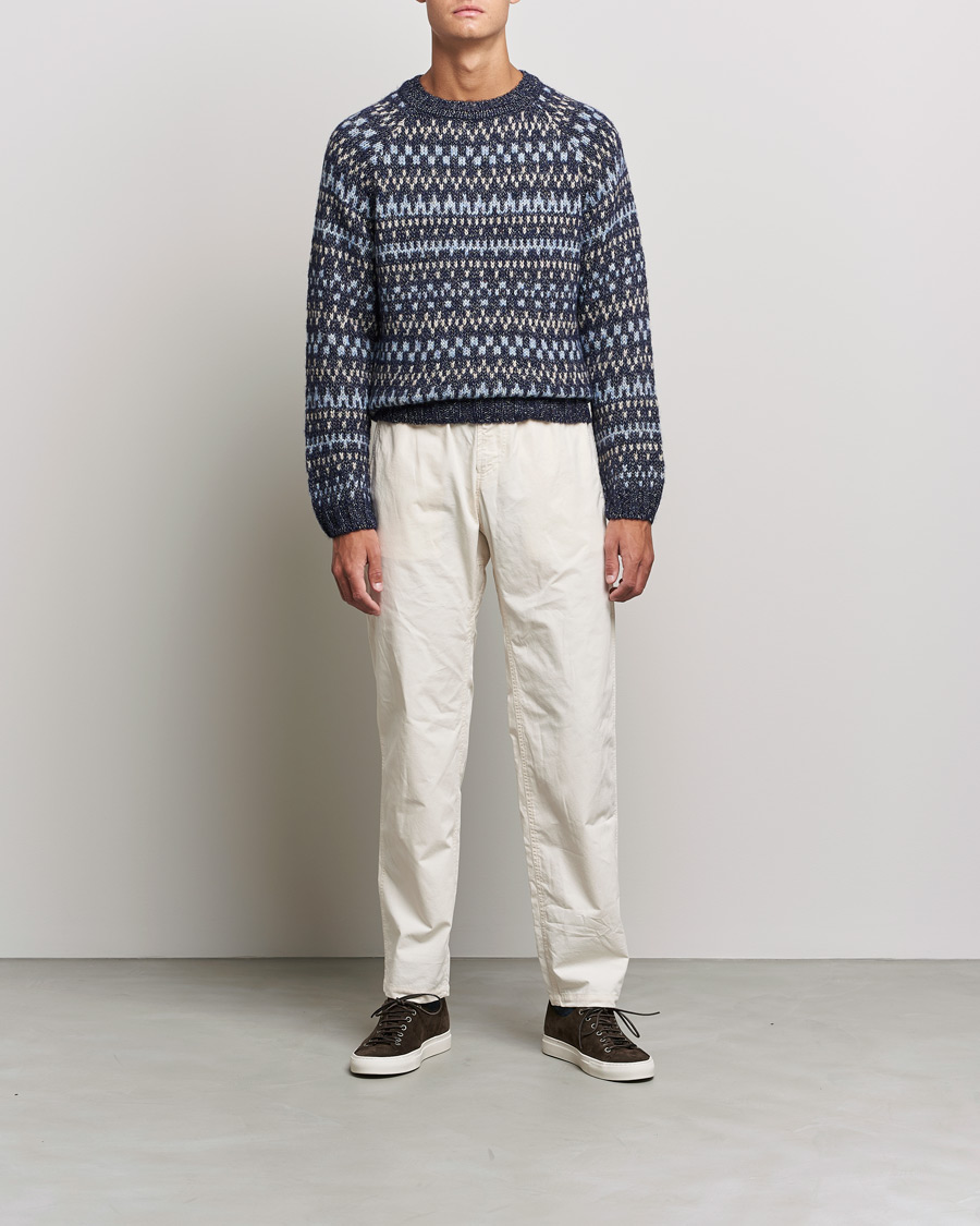 Herre | Gensere | A.P.C. | Leonard Jacquard Pullover Blue Heather