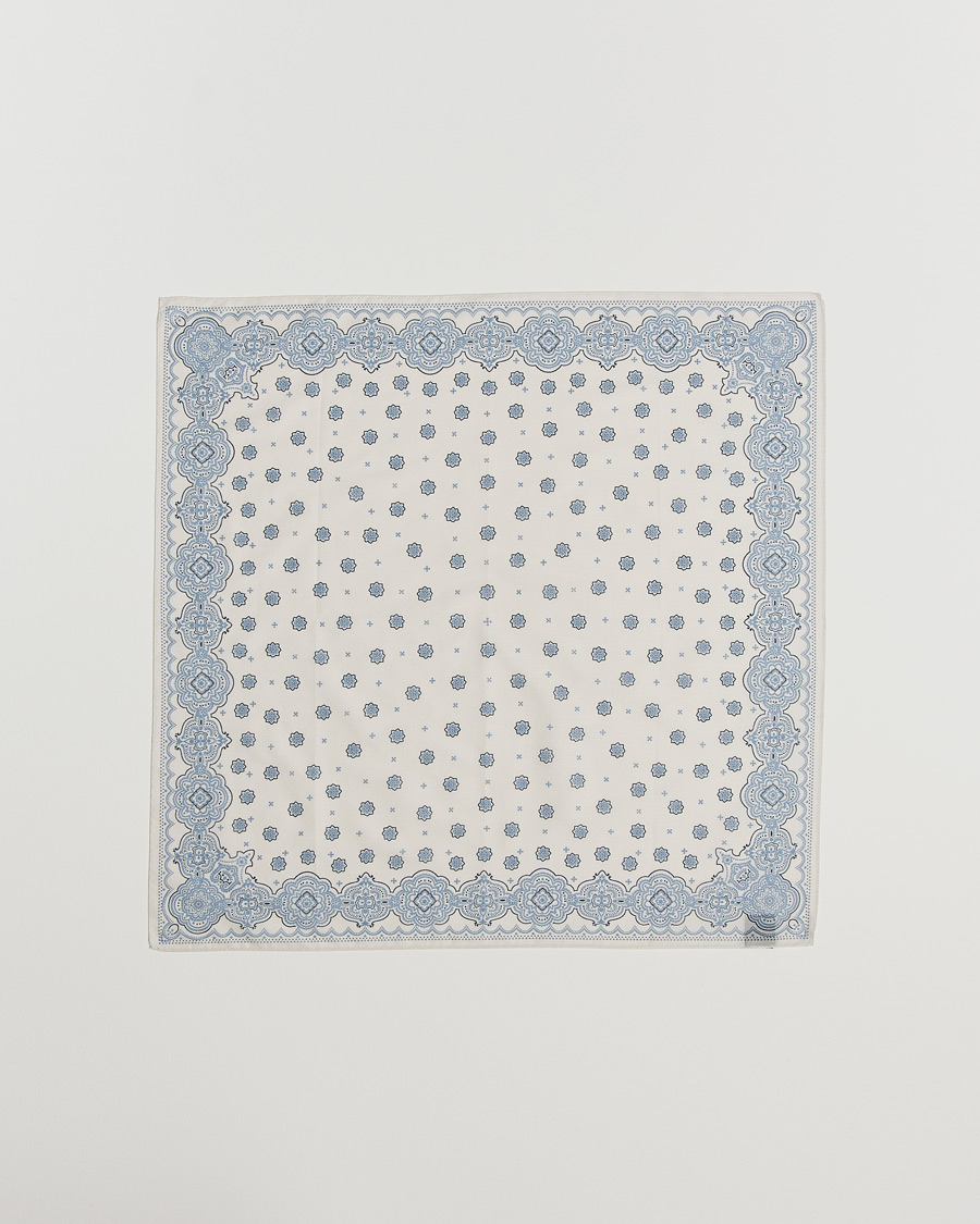 Herre | Amanda Christensen Cotton Voilé Printed Medallion Bandana Cream | Amanda Christensen | Cotton Voilé Printed Medallion Bandana Cream