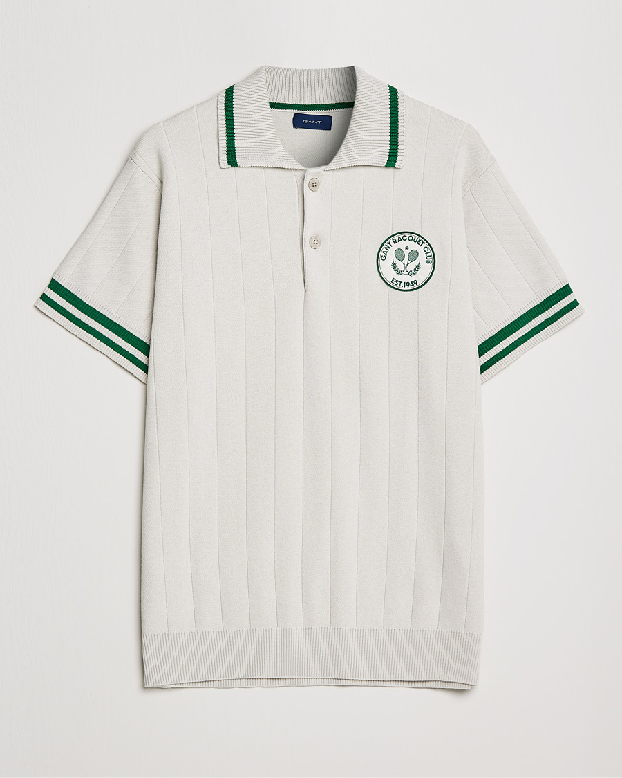 Herre | Pikéer | GANT | Raquet Club Knitted Polo Creme
