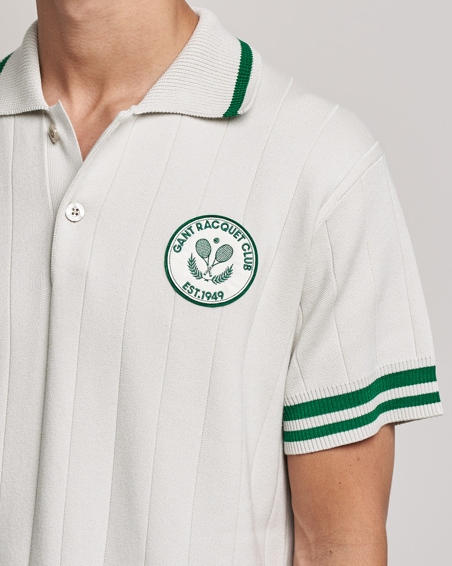 Herre | Pikéer | GANT | Raquet Club Knitted Polo Creme