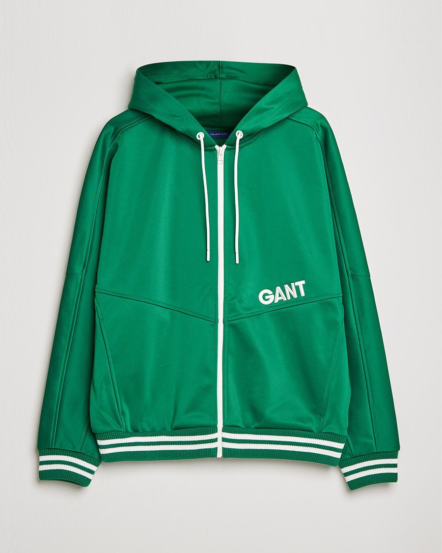 Herre | Gensere | GANT | Raquet Club Full-Zip Hoodie Lavish Green