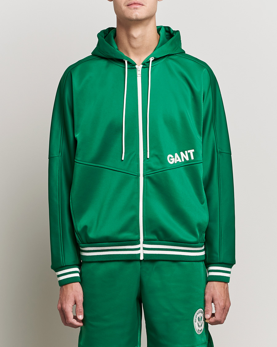 Herre | Gensere | GANT | Raquet Club Full-Zip Hoodie Lavish Green