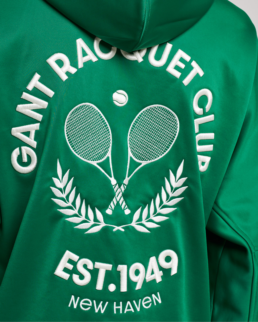 Herre | Gensere | GANT | Raquet Club Full-Zip Hoodie Lavish Green