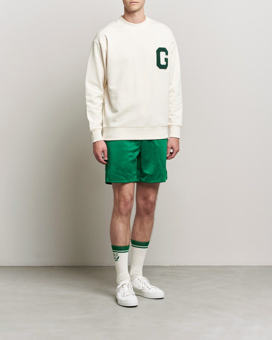 Herre | Preppy Authentic | GANT | College G Crew Neck Sweatshirt Creme