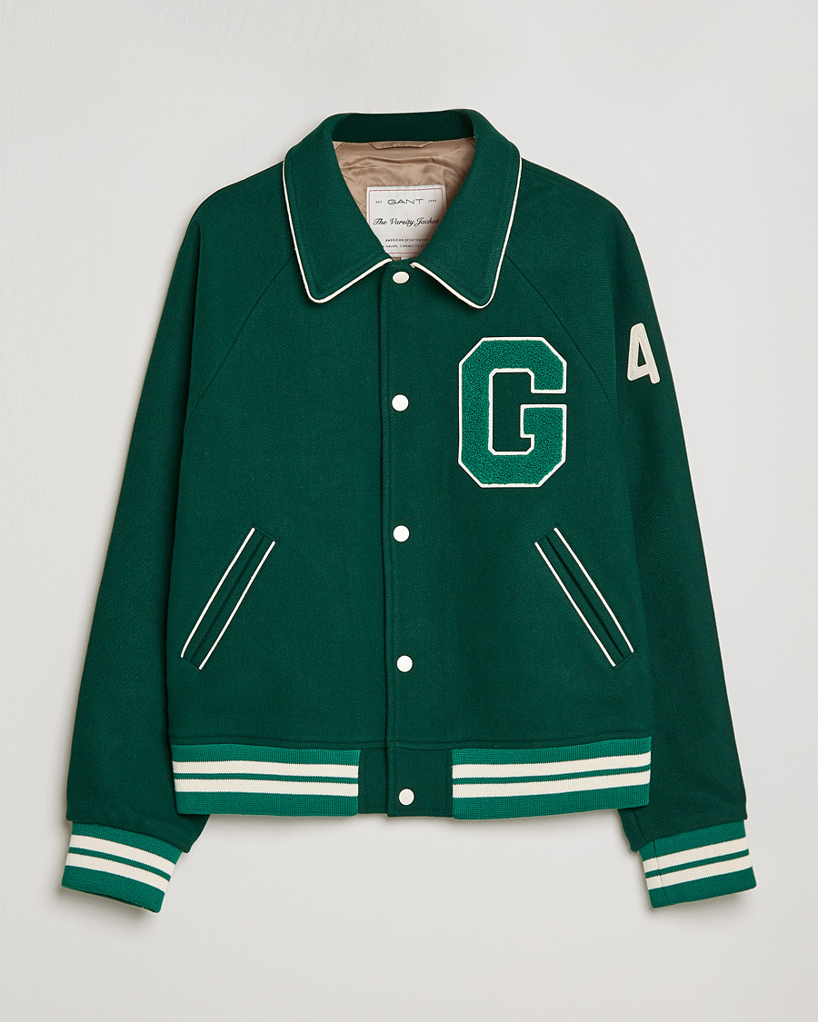 Herre | Jakker | GANT | College G Varisty Jacket Forest Green
