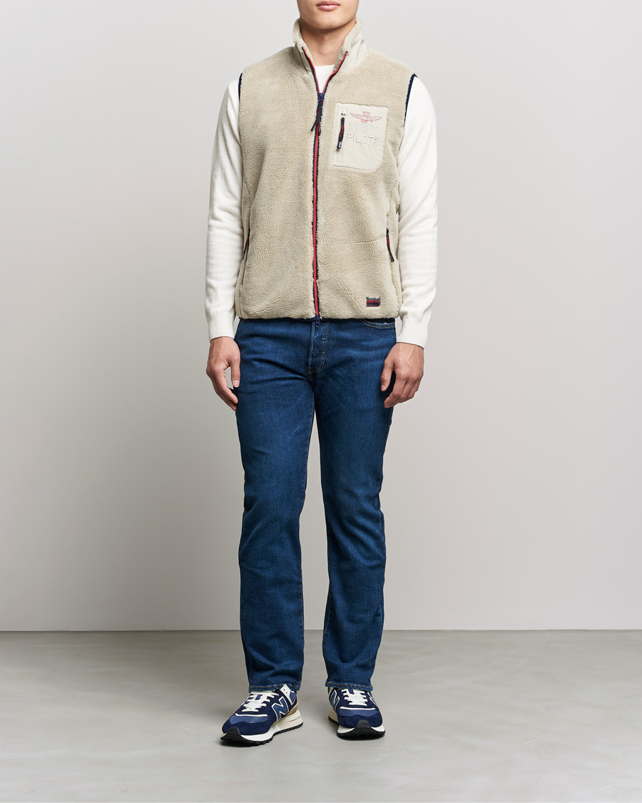 Herre | | Aeronautica Militare | Gilet Fleece Vest Abbey Stone