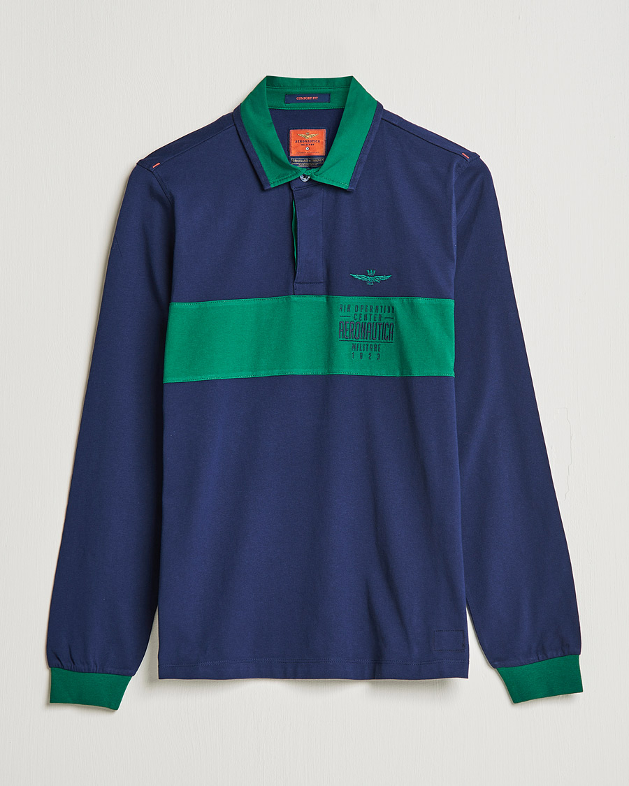 Herre | Gensere | Aeronautica Militare | Long Sleeve Polo Blu Navy