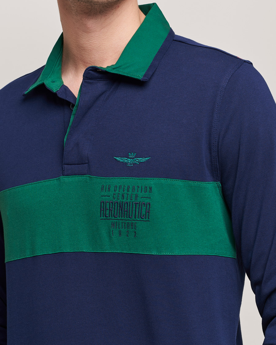 Herre | Gensere | Aeronautica Militare | Long Sleeve Polo Blu Navy