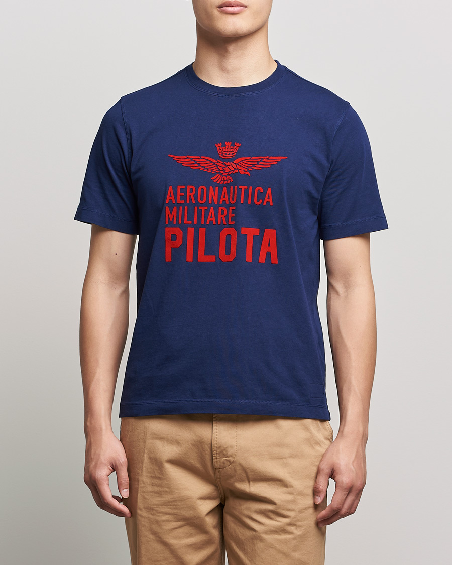 Herre | T-Shirts | Aeronautica Militare | Short Sleeve Tee Blu Navy