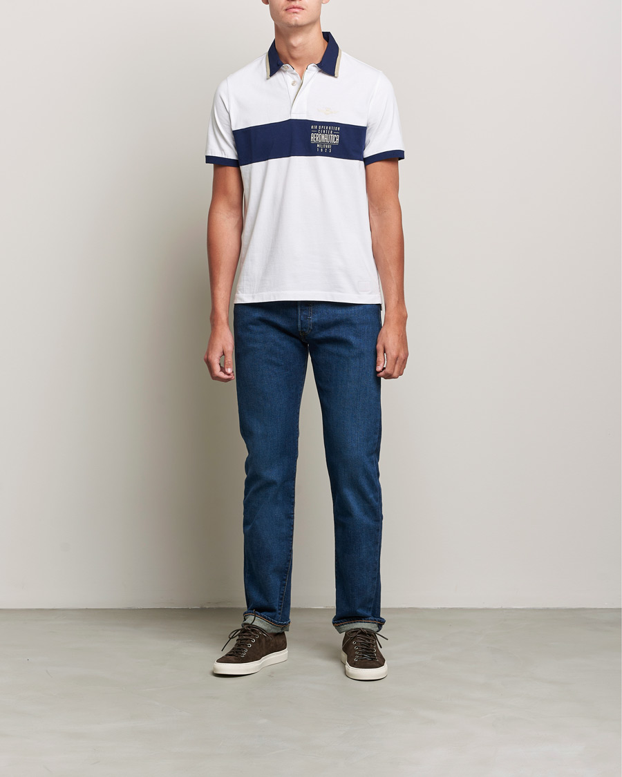 Herre | Pikéer | Aeronautica Militare | Short Sleeve Polo Off White