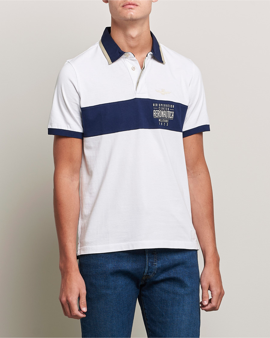 Herre | Pikéer | Aeronautica Militare | Short Sleeve Polo Off White