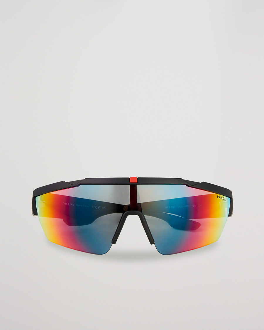 Herre | Prada Linea Rossa 0PS 03XS Sunglasses Blue/Red Mirror Lens | Prada Linea Rossa | 0PS 03XS Sunglasses Blue/Red Mirror Lens