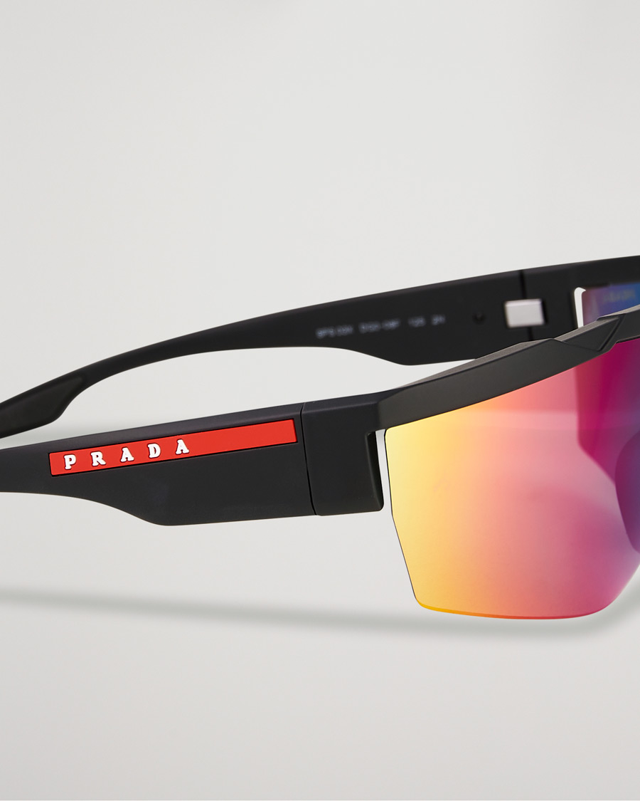 Herre | Prada Linea Rossa 0PS 03XS Sunglasses Blue/Red Mirror Lens | Prada Linea Rossa | 0PS 03XS Sunglasses Blue/Red Mirror Lens