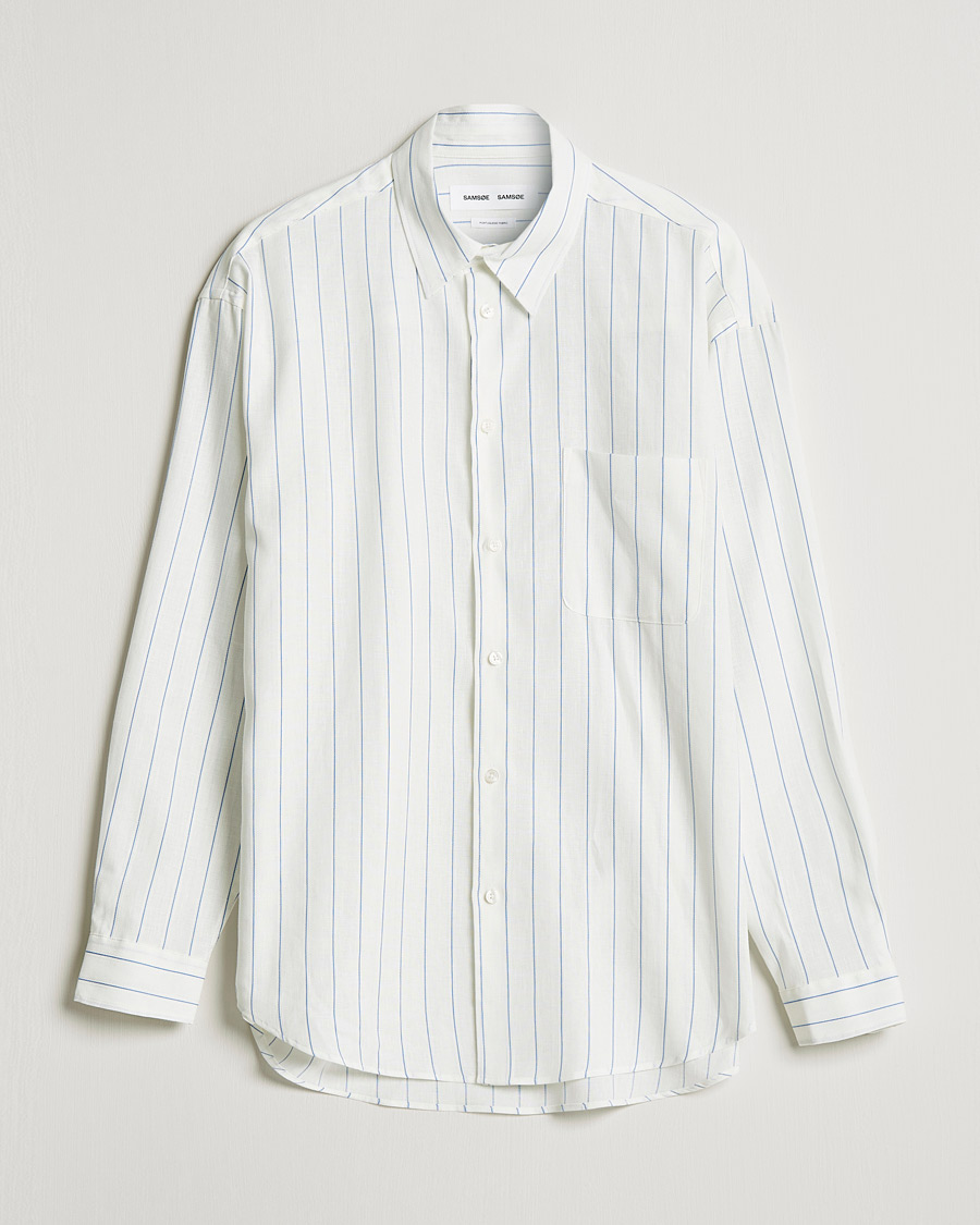 Herre |  | Samsøe & Samsøe | Luan Linen Cotton Shirt Antiqua Stripe