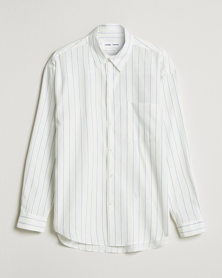 Herre | Skjorter | Samsøe Samsøe | Samsøe & Samsøe Luan Linen Cotton Shirt Antiqua Stripe