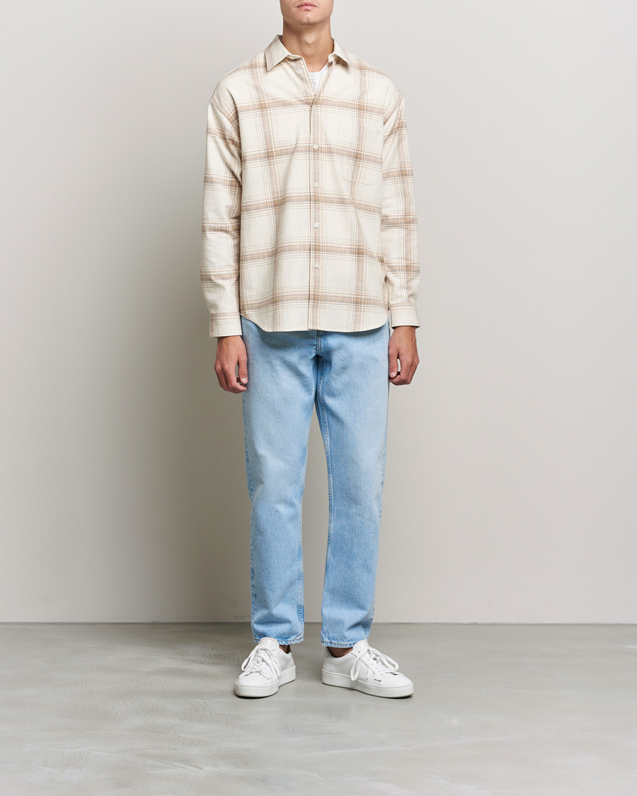 Herre | Skjorter | Samsøe Samsøe | Samsøe & Samsøe Luan Recycled Cotton Shirt Oatmeal