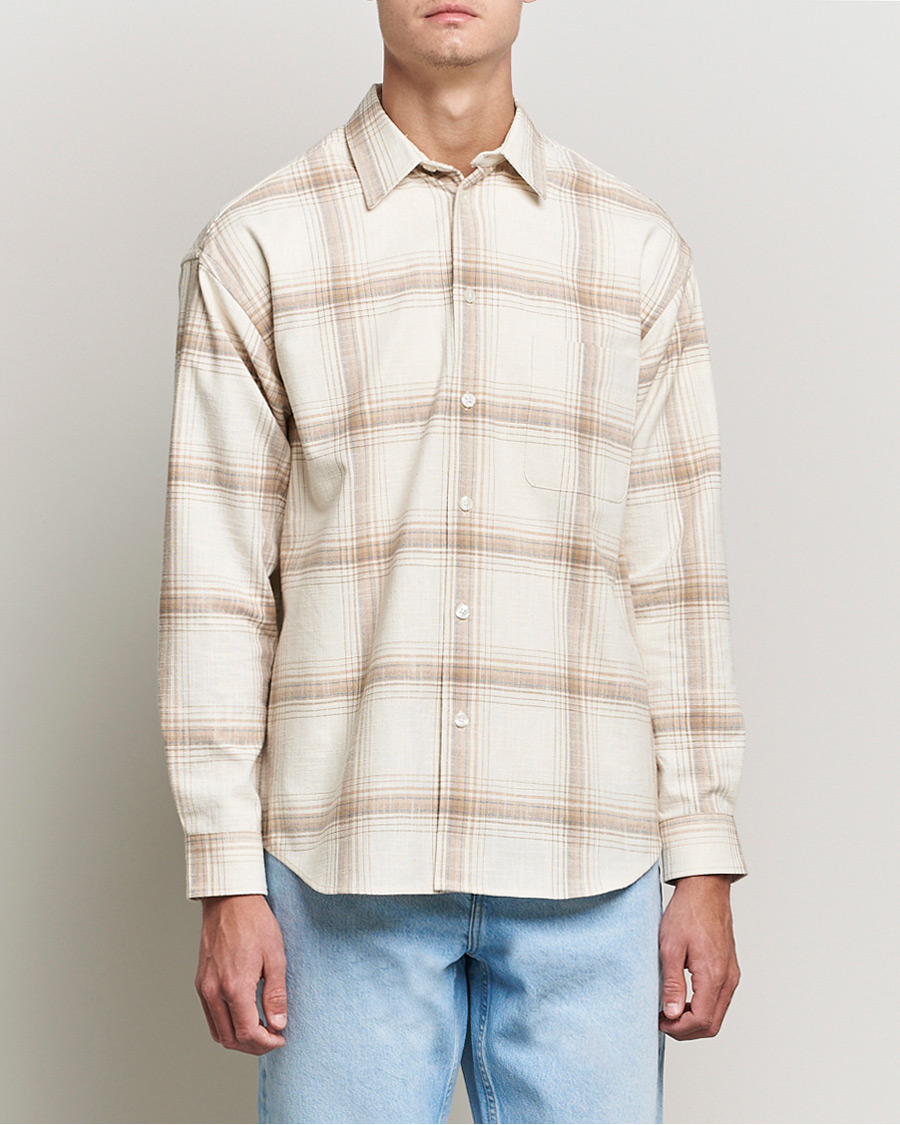 Herre | Skjorter | Samsøe Samsøe | Samsøe & Samsøe Luan Recycled Cotton Shirt Oatmeal