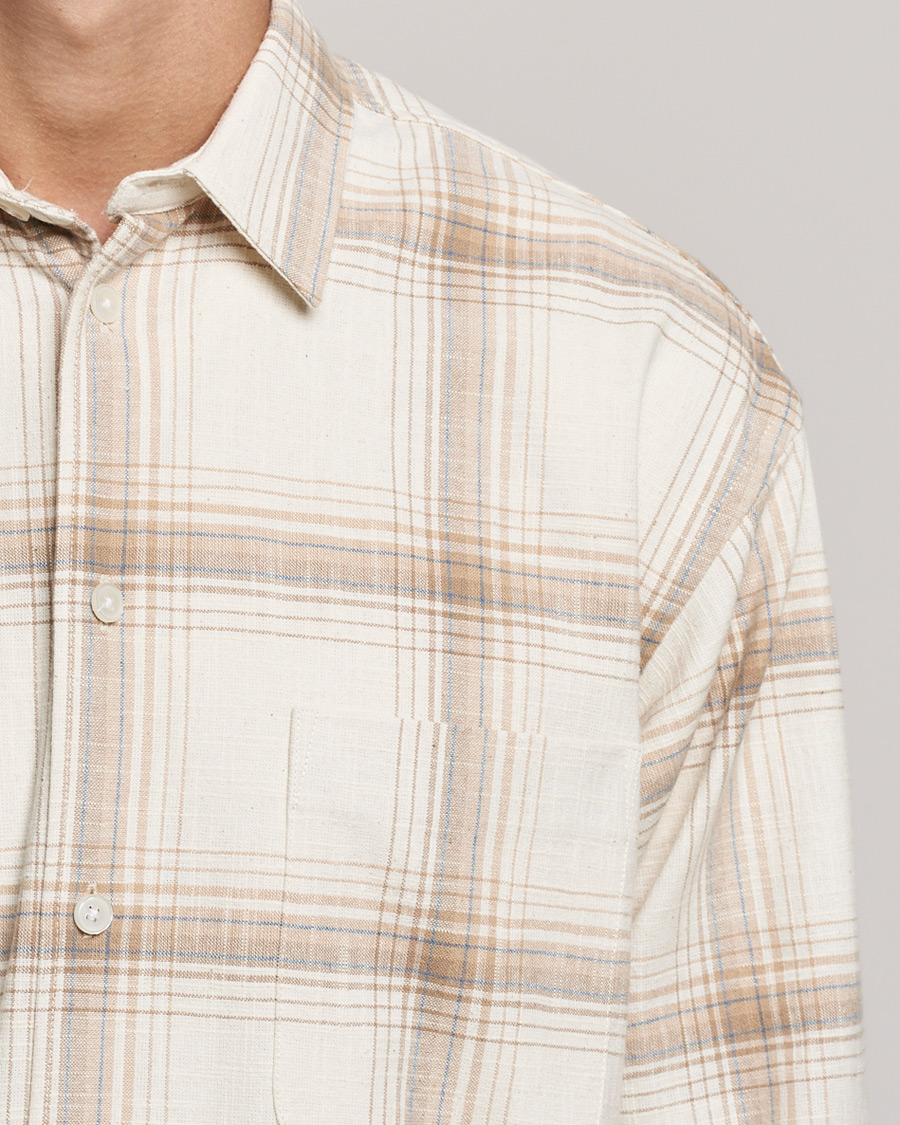 Herre | Skjorter | Samsøe Samsøe | Samsøe & Samsøe Luan Recycled Cotton Shirt Oatmeal