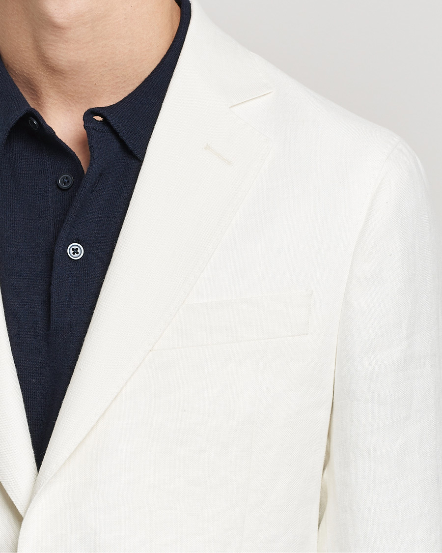 Herre | Dressjakker | Oscar Jacobson | Fogerty Linen Blazer White