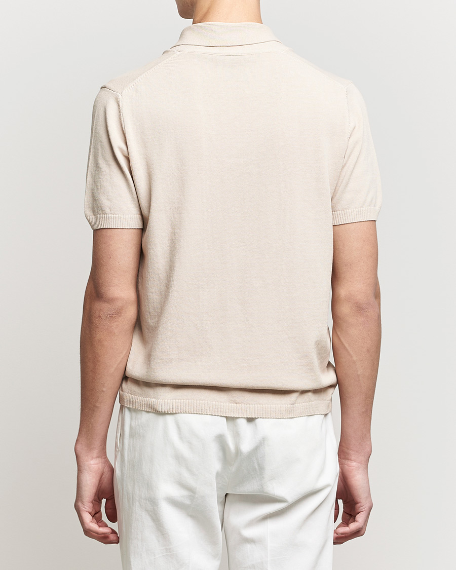 Herre | Pikéer | Oscar Jacobson | Rollo GD Shawl Collar Cotton Polo Beige