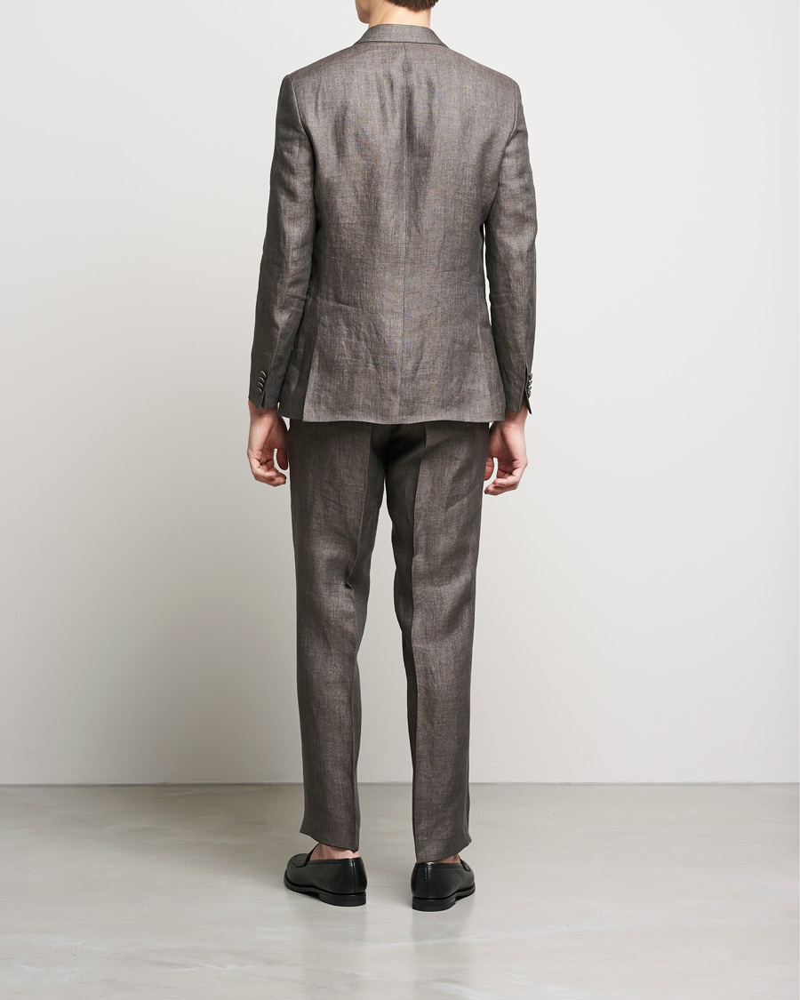 Herre | Dresser | Oscar Jacobson | Figaro Linen Tuxedo Brown