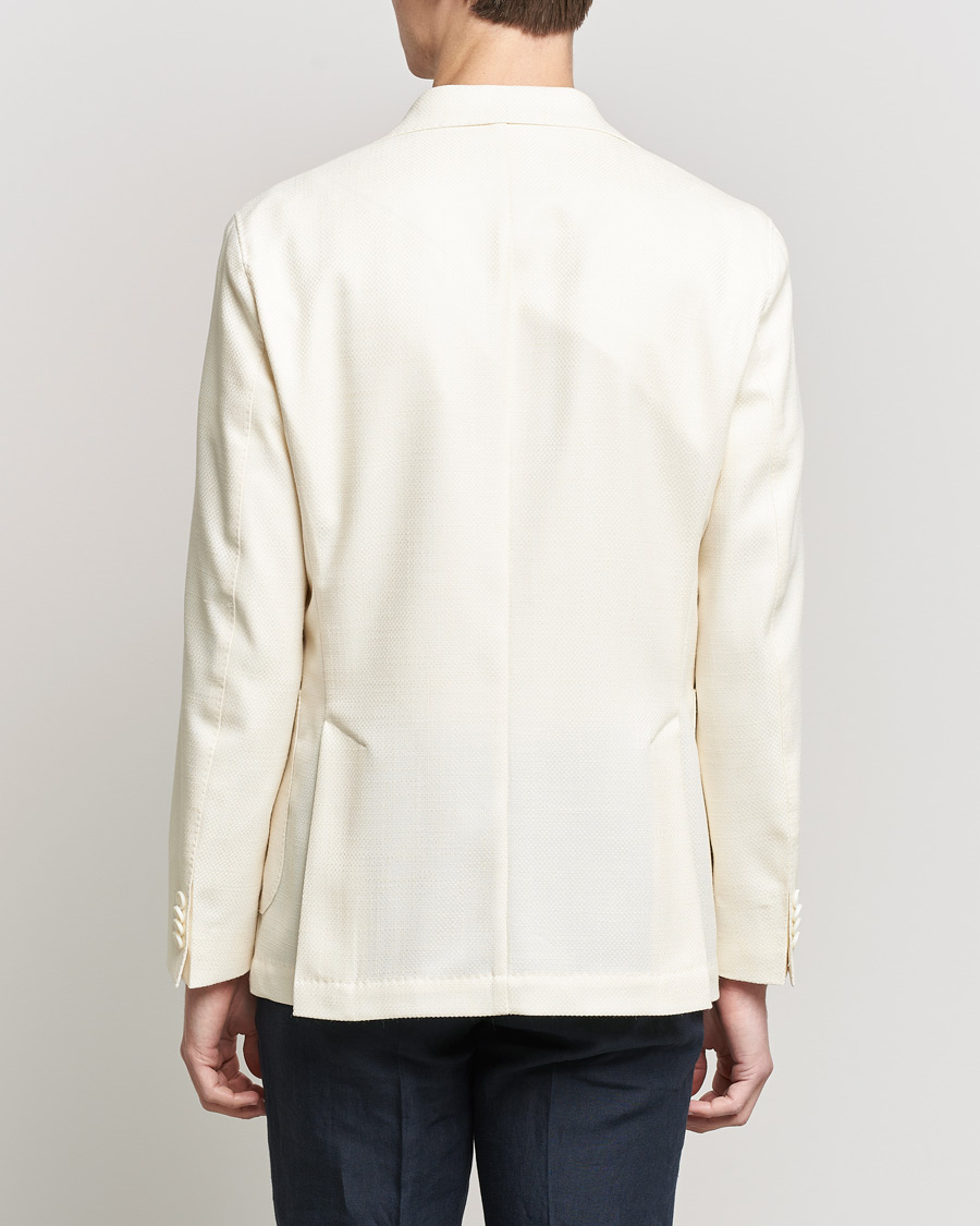 Herre | Dressjakker | Oscar Jacobson | Ferry Merino/Silk Patch Pocket Blazer Creme