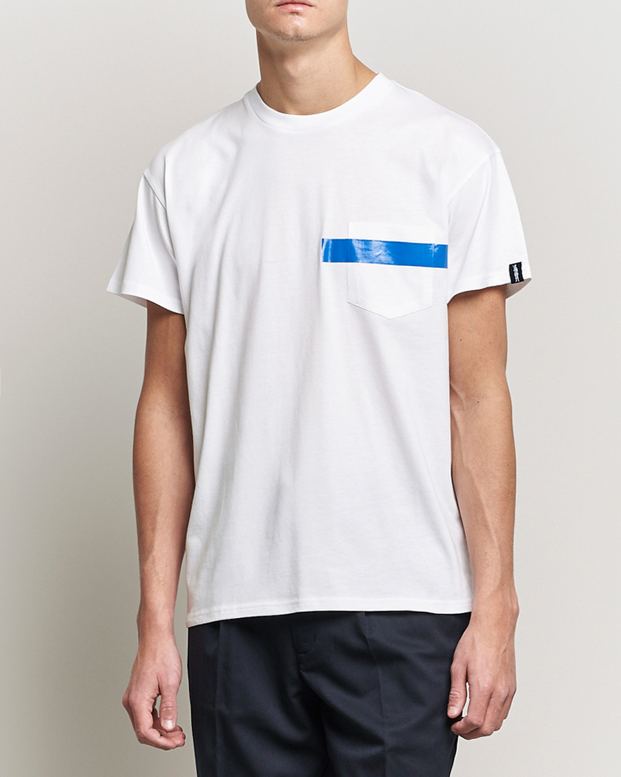 Herre | T-Shirts | Mackintosh | Stripe Print Plain Tee White