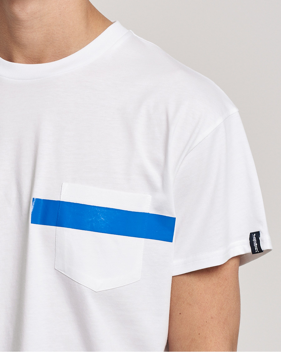 Herre | T-Shirts | Mackintosh | Stripe Print Plain Tee White