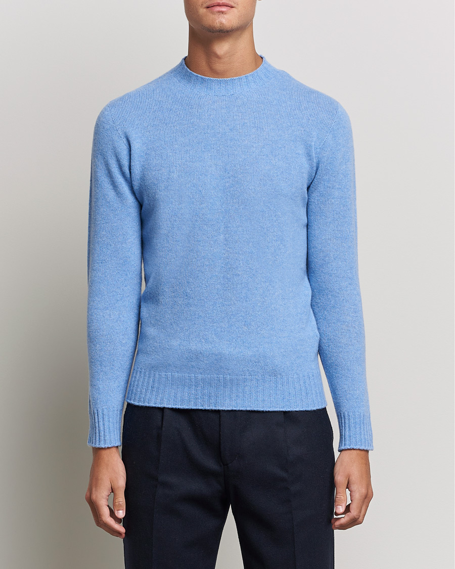 Herre | Pullovers rund hals | Altea | Wool/Cashmere Crew Neck Sweater Light Blue