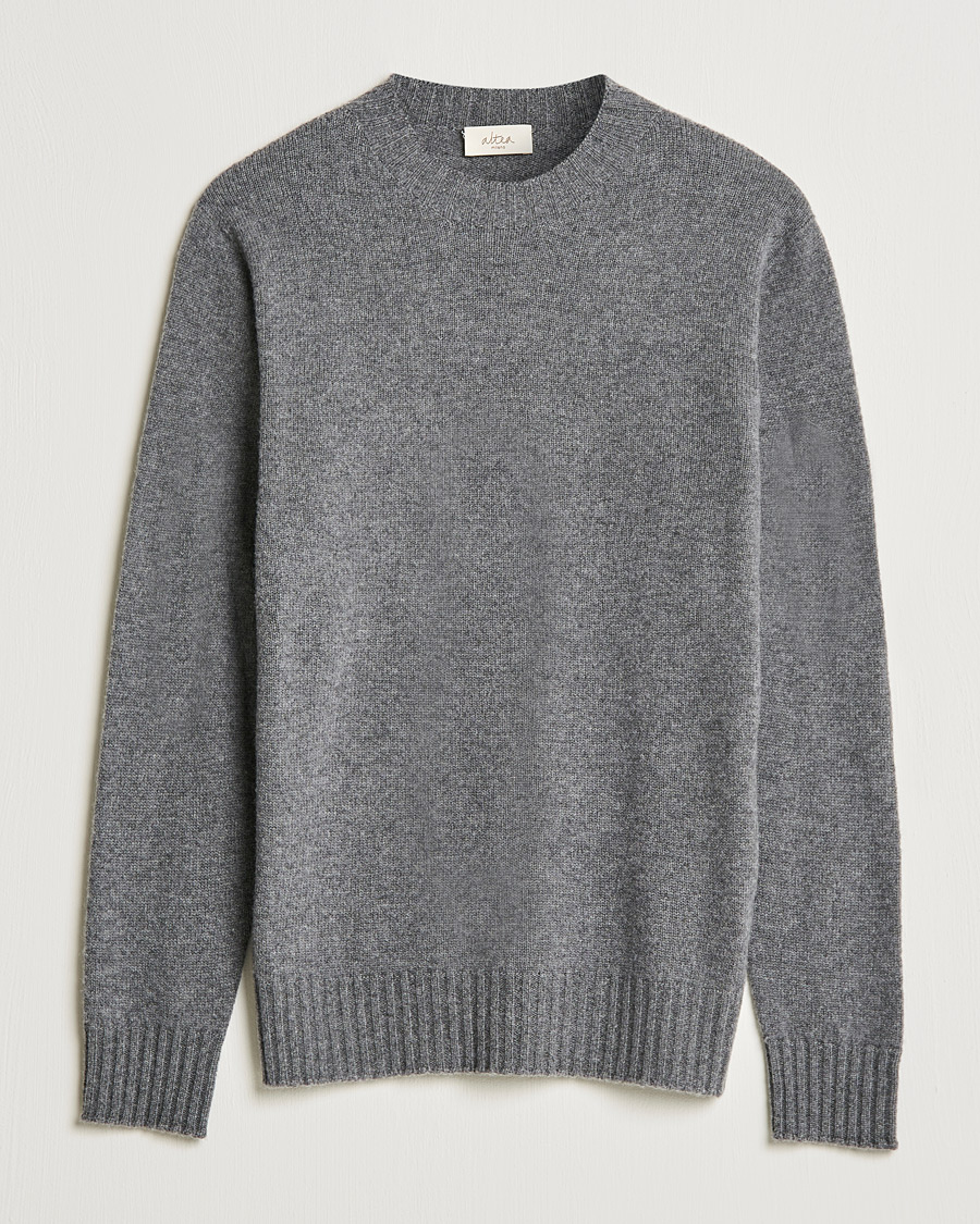 Herre |  | Altea | Wool/Cashmere Cew Neck Sweater Heather Grey