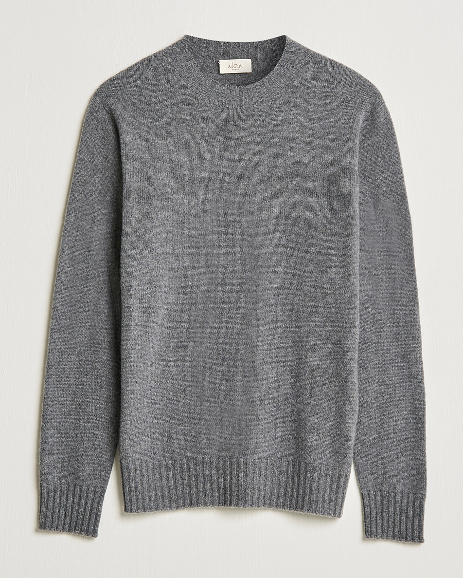 Herre | Gensere | Altea | Wool/Cashmere Crew Neck Sweater Heather Grey