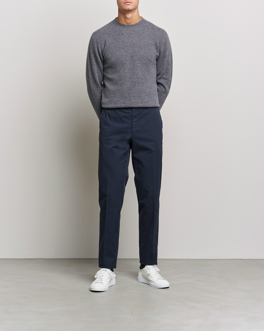 Herre | Gensere | Altea | Wool/Cashmere Crew Neck Sweater Heather Grey