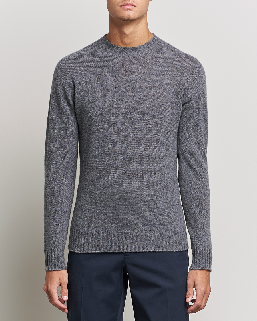 Herre | Gensere | Altea | Wool/Cashmere Crew Neck Sweater Heather Grey