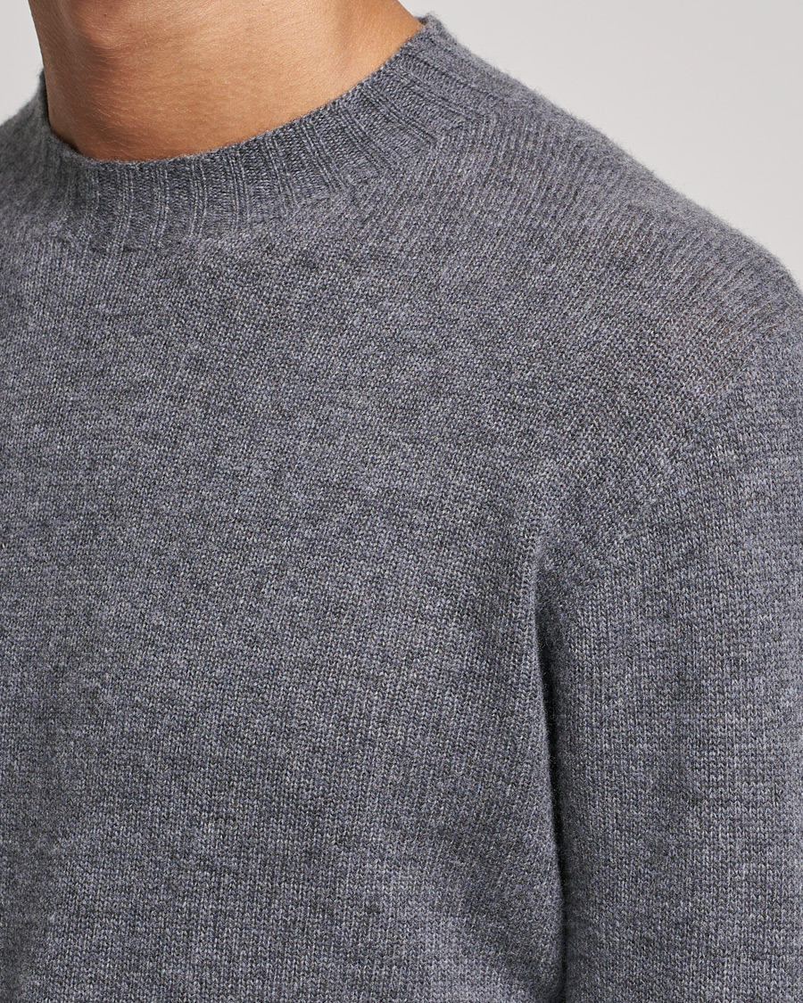 Herre | Gensere | Altea | Wool/Cashmere Crew Neck Sweater Heather Grey