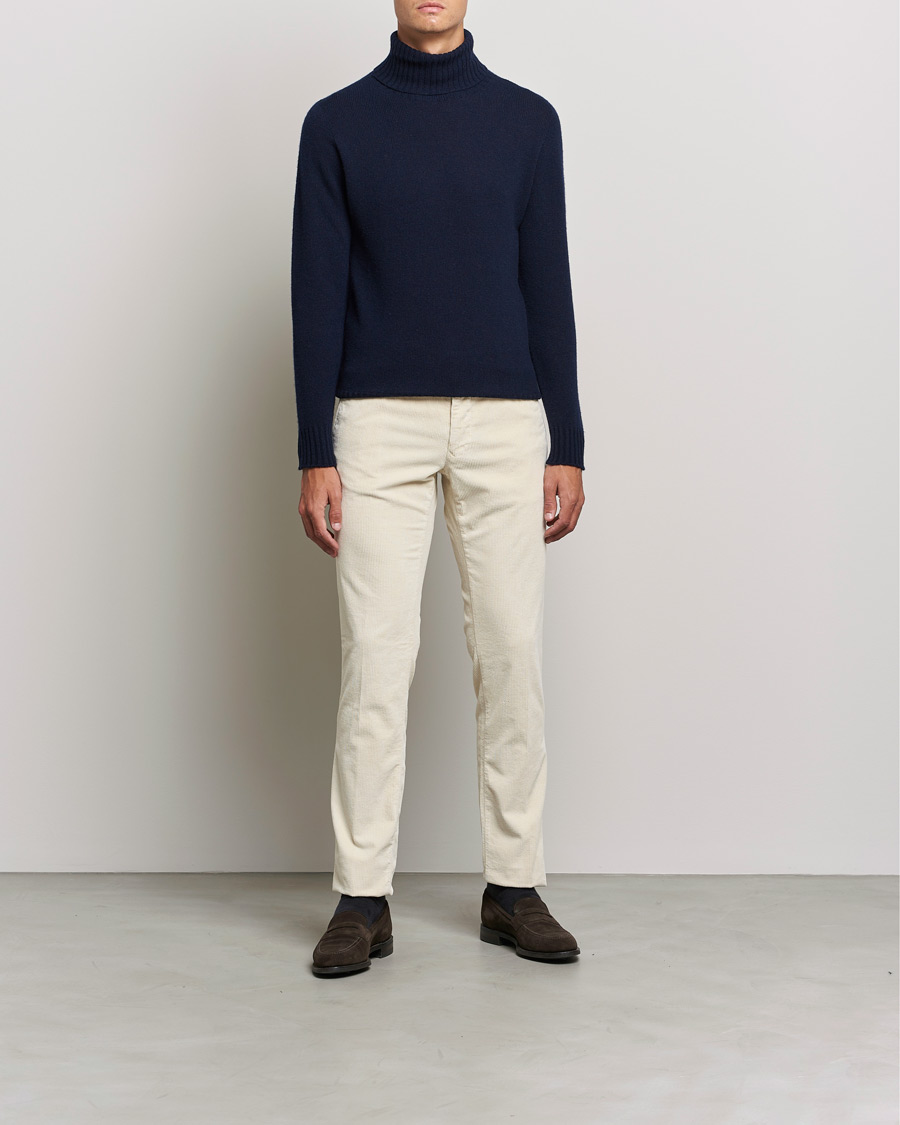 Herre | Italian Department | Altea | Wool/Cashmere Turtleneck Sweater Navy